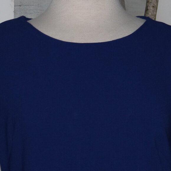 NEW Laundry by Shelli Segal Royal Blue Crepe Zipper Cuff Keyhole Sheath Dress 6 - Picture 2 of 8